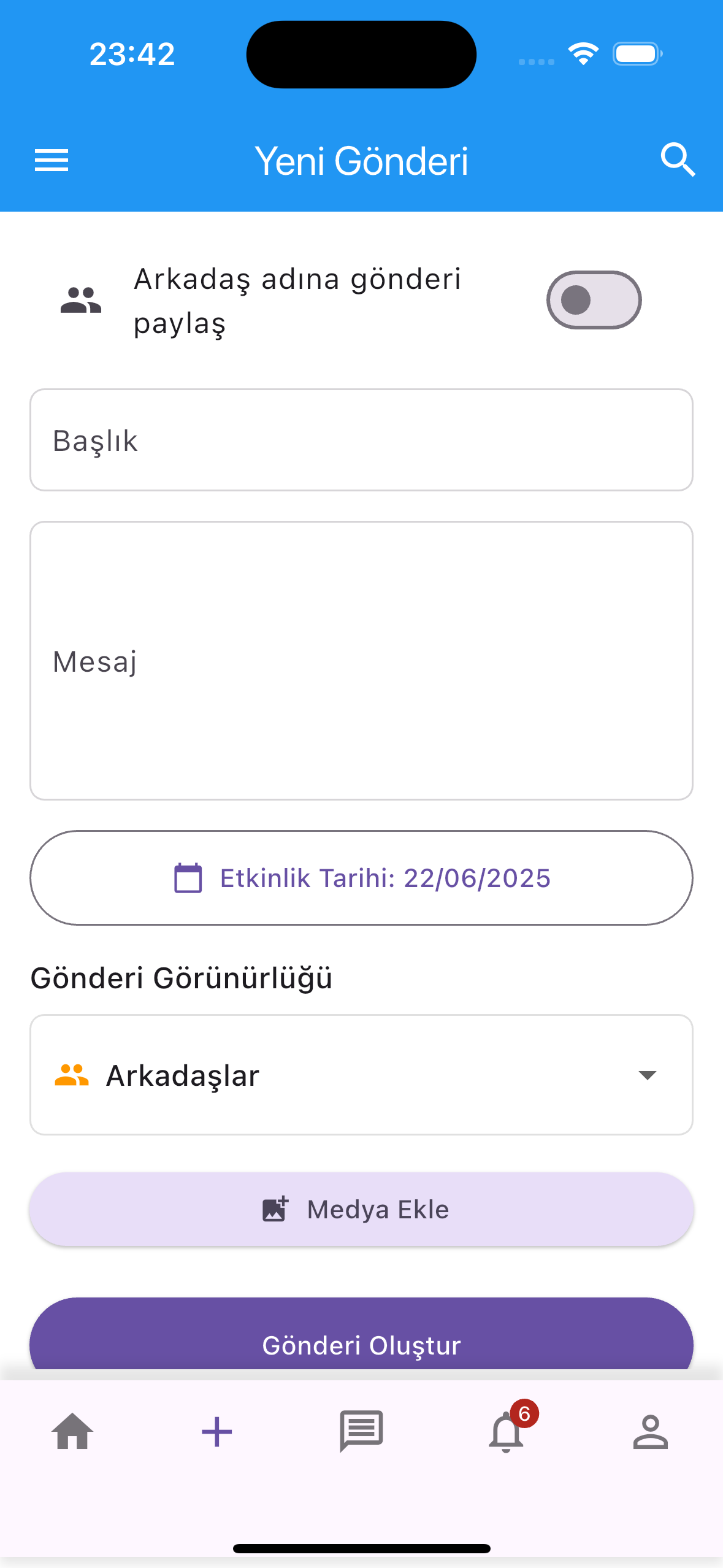 Yeni Gönderi